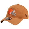 New Era Brown Cleveland Browns  Core Classic 2.0 9twenty Adjustable Hat In Brown
