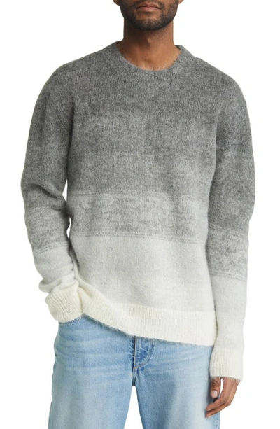 Nn07 Walther Degradé Brushed Knitted Jumper In Grey Multi