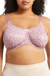 Elomi Underwire Sports Bra In Dusky Leopard