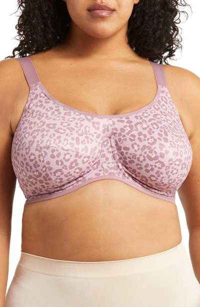 Elomi Underwire Sports Bra In Dusky Leopard
