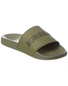 Burberry Logo Detail Two-tone Slides In Green