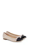 Agl Attilio Giusti Leombruni Women's Monika Cap Toe Ballet Flats In Beige