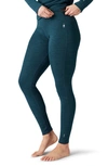 Smartwool Classic Merino Wool Thermal Leggings In Twilight Blue Heather
