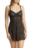 Hanky Panky Cross-dyed Leopard Chemise In Black