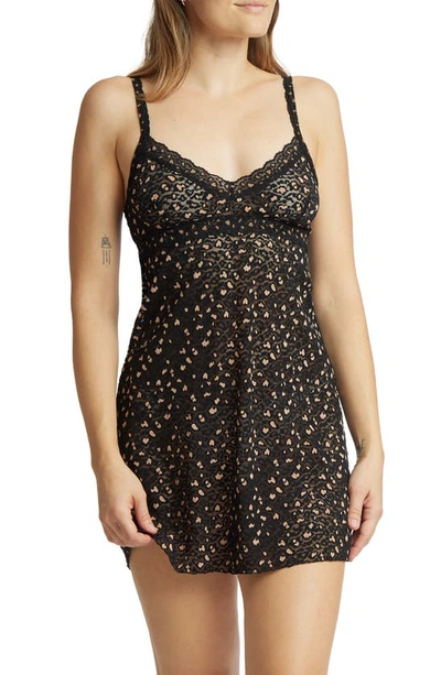 HANKY PANKY LEOPARD SPOT SEMISHEER CHEMISE