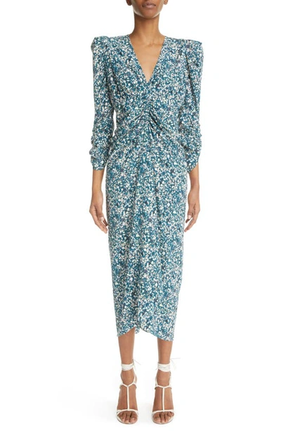 ISABEL MARANT ALBINI RUCHED TULIP DRESS 