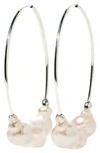 CHILD OF WILD TEFNUT FRESHWATER PEARL HOOP EARRINGS