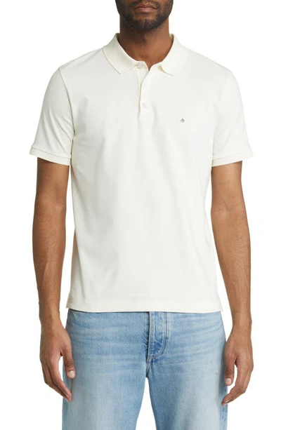 Rag & Bone Interlock Slim Fit Performance Polo In White