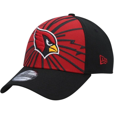 New Era Men's  Cardinal, Black Arizona Cardinals Shattered 39thirty Flex Hat In Cardinal,black