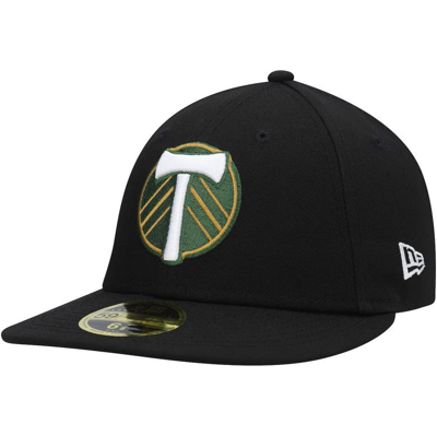 New Era Black Portland Timbers Primary Logo Low Profile 59fifty Fitted Hat