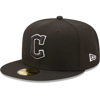 NEW ERA NEW ERA CLEVELAND GUARDIANS  BLACK ON BLACK DUB 59FIFTY FITTED HAT