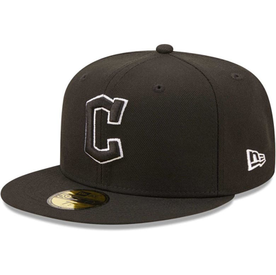 New Era Cleveland Guardians  Black On Black Dub 59fifty Fitted Hat