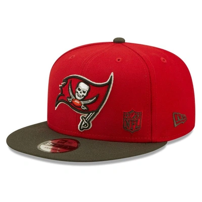 New Era Men's  Red, Pewter Tampa Bay Buccaneers Flawless 9fifty Snapback Hat In Red,pewter