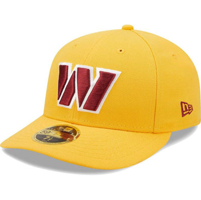 New Era Gold Washington Commanders Omaha Low Profile 59fifty Fitted Hat