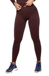 Halfdays Spophia Rib High Waist Legging In Espresso