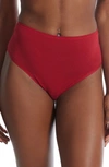 Hanky Panky Playstretch High-waist Thong In Cayenne Red