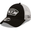 New Era Men's  Black, White Las Vegas Raiders Team Title Trucker 9forty Snapback Hat In Black