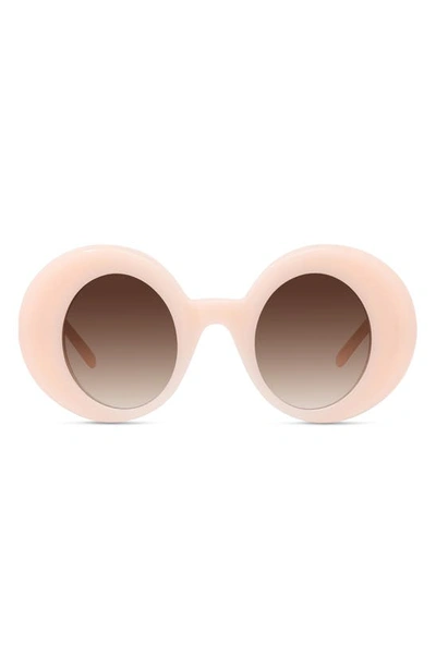 Loewe Gradient Logo Round Acetate Sunglasses In Shiny Pink