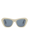 FENDI THE FENDI O'LOCK 52MM GEOMETRIC SUNGLASSES