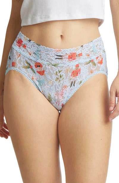 Hanky Panky Floral Print Lace Briefs In Ballerina Dreaming
