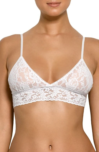 Hanky Panky Signature Lace Padded Crossover Bralette In White