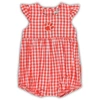 GARB GIRLS INFANT GARB ORANGE CLEMSON TIGERS CARA WOVEN GINGHAM RUFFLED BODYSUIT