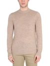 Ballantyne Lama Wool Sweater In Beige