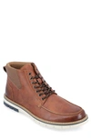 Vance Co. Mens Dalvin Flat Heel Lace-up Boots In Brown