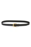 FERRAGAMO GANCINO CALFSKIN LEATHER BELT