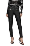 ALLSAINTS SURI LEATHER BIKER JEANS