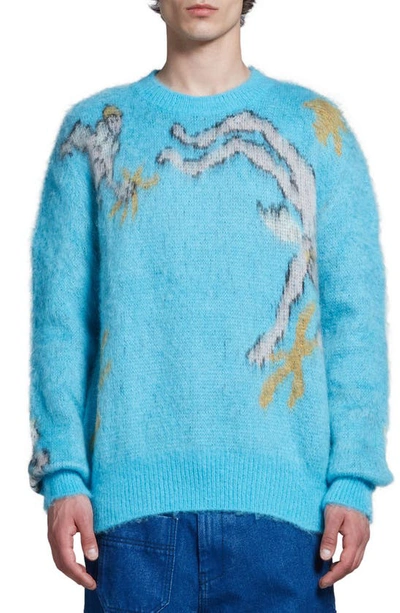 Marni Blue Sunny Angel Sweater In 00b20 Illusion Blue
