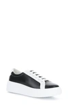 Bos. & Co. Fuzi Platform Sneaker In Black/ White Feel Leather