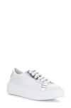 Bos. & Co. Fuzi Platform Sneaker In White/ Silver Feel/ Lamanato