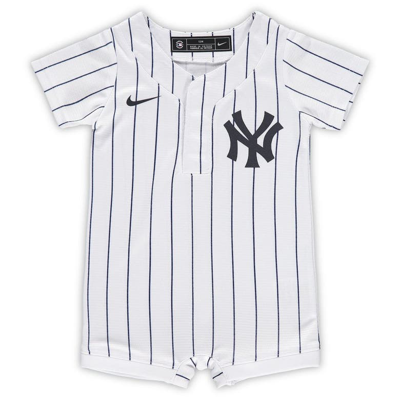 Nike Babies' Newborn And Infant Boys And Girls  White New York Yankees Official Jersey Romper