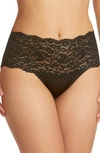 Hanky Panky Silky Skin High-rise Briefs In Black
