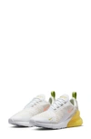 Nike Air Max 270 Low-top Sneakers In White/ Crimson Bliss/ Yellow