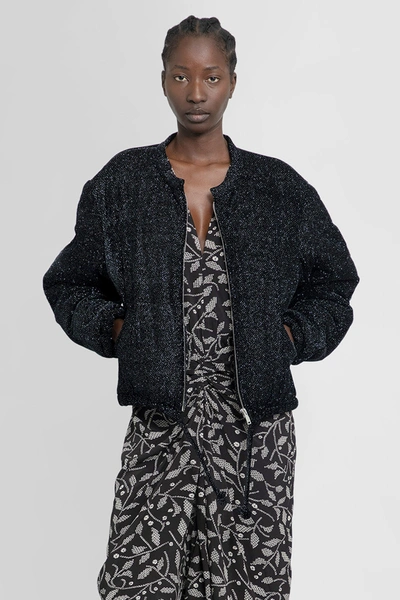 Isabel Marant Étoile Atala Crystal-embellished Velvet Jacket In Black