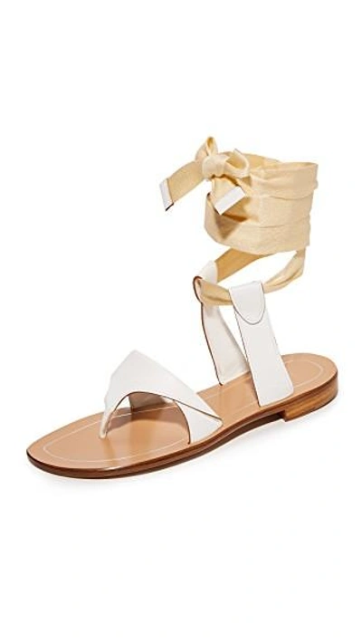 Sarah Flint Grear Lace Up Sandals In White