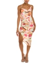 C/meo Collective Collective Fading Midi Dress In Orange