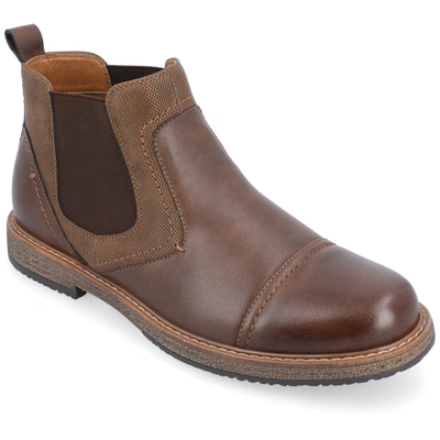Vance Co. Lancaster Pull-on Chelsea Boots In Brown