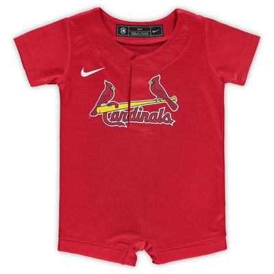 NIKE NEWBORN & INFANT NIKE RED ST. LOUIS CARDINALS OFFICIAL JERSEY ROMPER