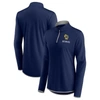 Fanatics Branded Navy Milwaukee Brewers Worth The Drive Quarter-zip Jacket In Navy
