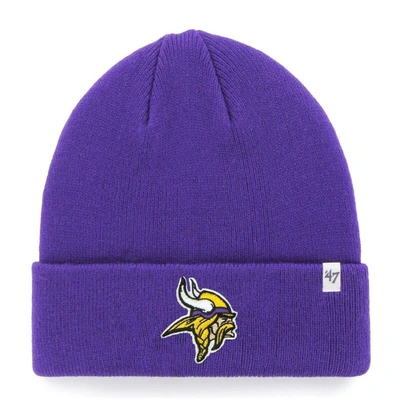 47 ' Purple Minnesota Vikings Primary Basic Cuffed Knit Hat