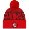 NEW ERA NEW ERA RED ST. LOUIS CARDINALS AUTHENTIC COLLECTION SPORT CUFFED KNIT HAT WITH POM