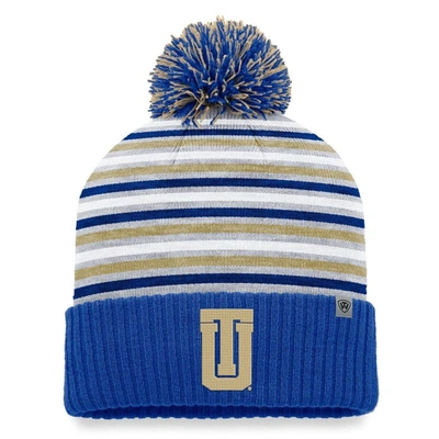 Top Of The World Royal Tulsa Golden Hurricane Dash Cuffed Knit Hat With Pom