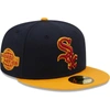 New Era Men's  Navy And Gold Chicago White Sox Primary Logo 59fifty Fitted Hat In Navy