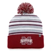 TOP OF THE WORLD TOP OF THE WORLD MAROON MISSISSIPPI STATE BULLDOGS DASH CUFFED KNIT HAT WITH POM