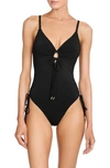 ROBIN PICCONE AUBREY KEYHOLE ONE-PIECE SWIMSUIT