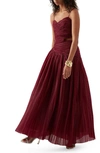 AJE LAURIER WAVE PLEATED GOWN