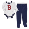 OUTERSTUFF NEWBORN & INFANT NAVY/WHITE BOSTON RED SOX DREAM TEAM BODYSUIT HAT & FOOTED PANTS SET